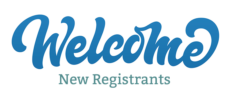 Welcome New Registrants