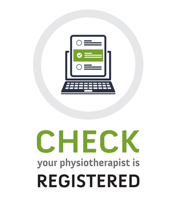 Icon of Laptop with Checklist - Check Your Physiotherapist is Registered